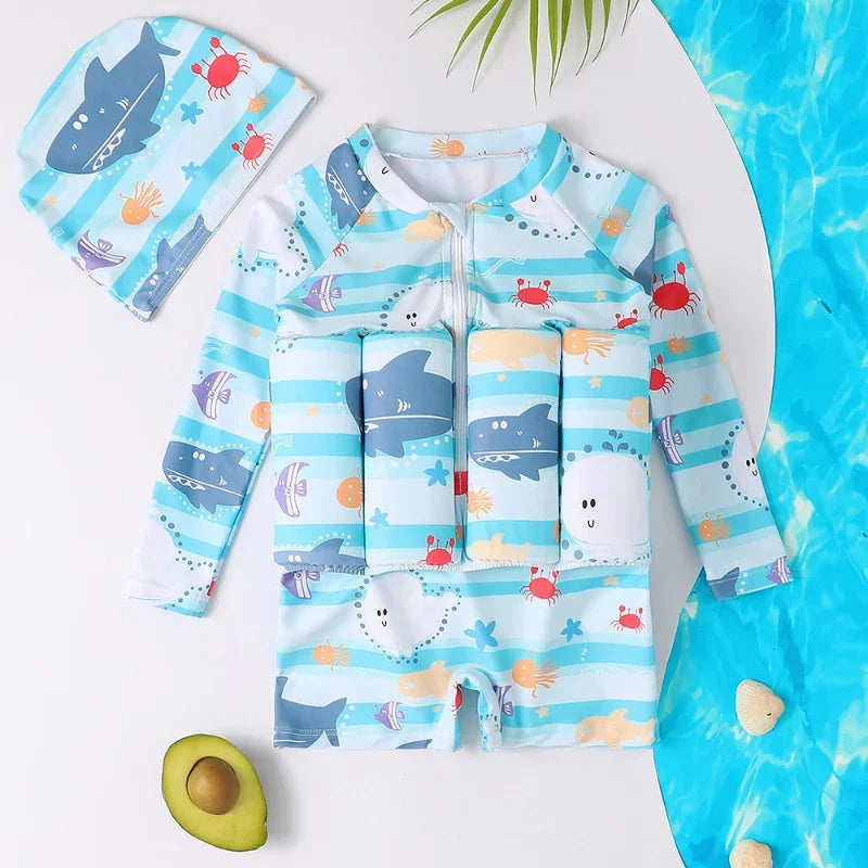Make a Splash this Summer with Our Vibrant Cartoon Buoyancy Swimsuit for Kids! 🌊☀️