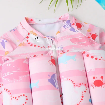Make a Splash this Summer with Our Vibrant Cartoon Buoyancy Swimsuit for Kids! 🌊☀️