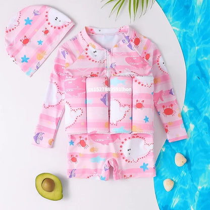 Make a Splash this Summer with Our Vibrant Cartoon Buoyancy Swimsuit for Kids! 🌊☀️